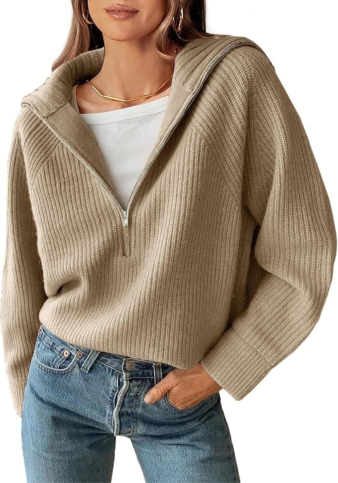 Women’s Casual Long Sleeve Half Zip Pullover